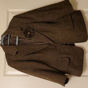 Brown tweed lined jacket 18W